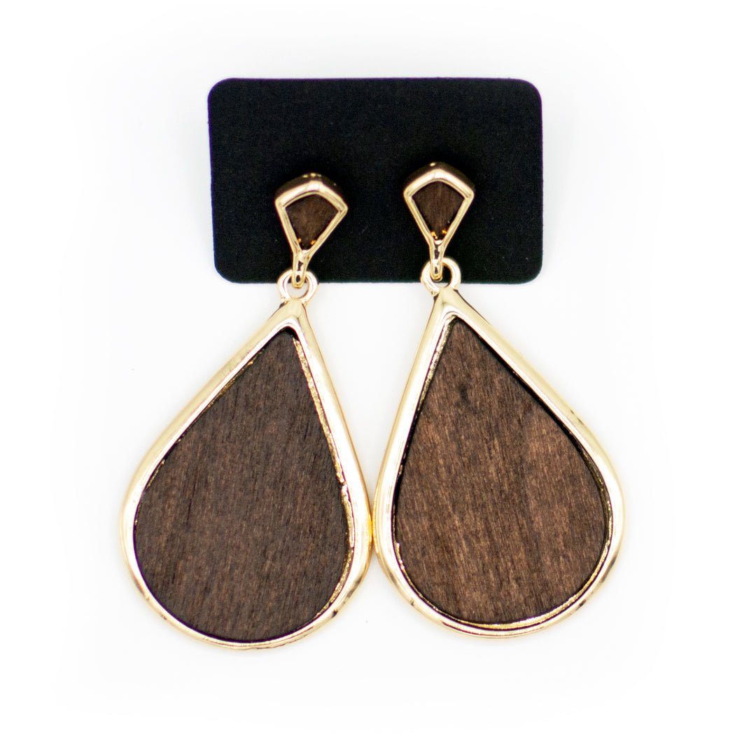 Brown and Gold Teardrop