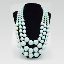 Load image into Gallery viewer, Faceted Resin Triple Layered Necklace with Rounded Edge - Erelvis Accessories &amp; Jewelry
