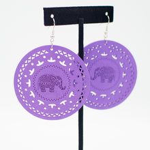 Load image into Gallery viewer, Hoop Earrings with DST Printing Wooden - Erelvis Accessories &amp; Jewelry
