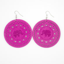 Load image into Gallery viewer, Hoop Earrings with DST Printing Wooden - Erelvis Accessories &amp; Jewelry
