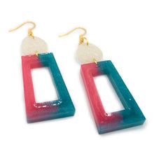 Load image into Gallery viewer, Acrylic Two Tone Earring | Rainbow Collection &#39;21
