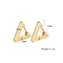 Load image into Gallery viewer, Geometry Triangle Hoop Earrings | Piercing Men and Women

