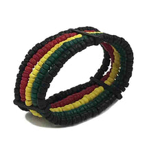 Load image into Gallery viewer, Coco Rasta Bracelet Wooden Beads
