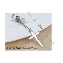 Load image into Gallery viewer, Punk / Gothic Stainless Steel Stud Earring Cross Round | 1Pc
