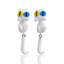 Load image into Gallery viewer, 3D Cat | Cartoon Earring | Polymer Clay | Stud Earring
