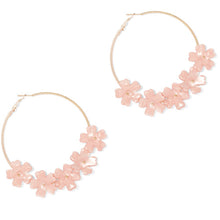 Load image into Gallery viewer, Floral-Accent Hoop Earring - Erelvis Accessories &amp; Jewelry
