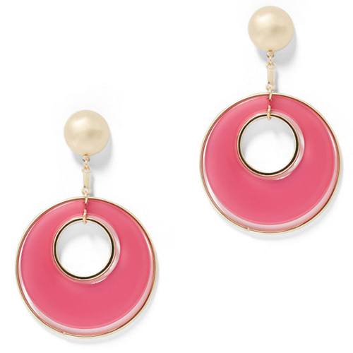 Pink Hoop Drop Earring - Erelvis Accessories & Jewelry