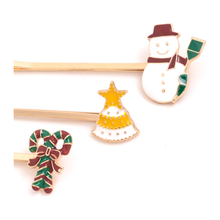 Load image into Gallery viewer, Snowman Hair Pin Set
