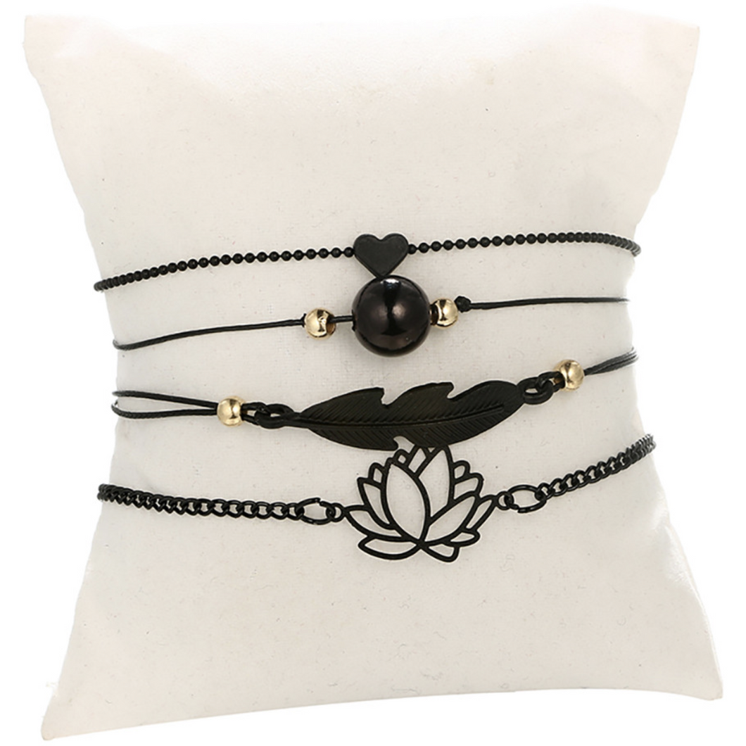 Fashion Bohemia Charm Bracelet | 4 Pcs - Erelvis Accessories & Jewelry